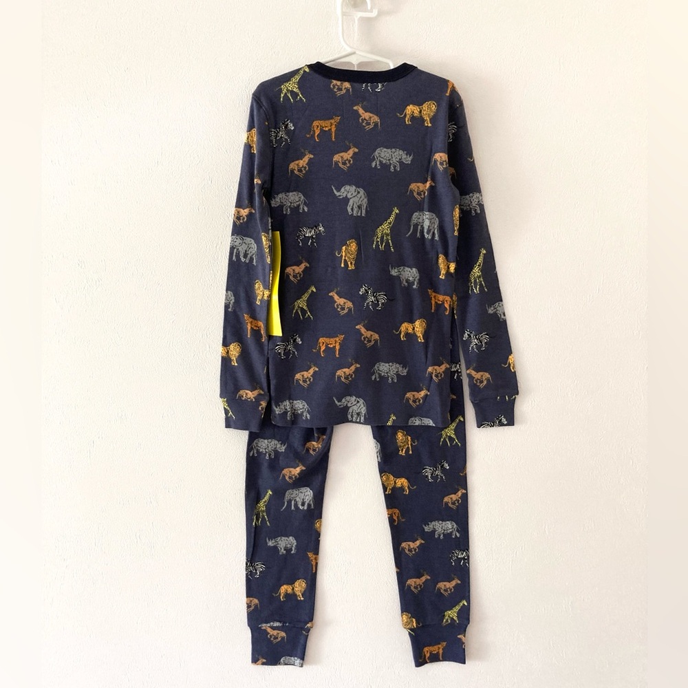 NWT J Crew Crewcuts Kids' animal print pajama set size 8 - Picture 3 of 7